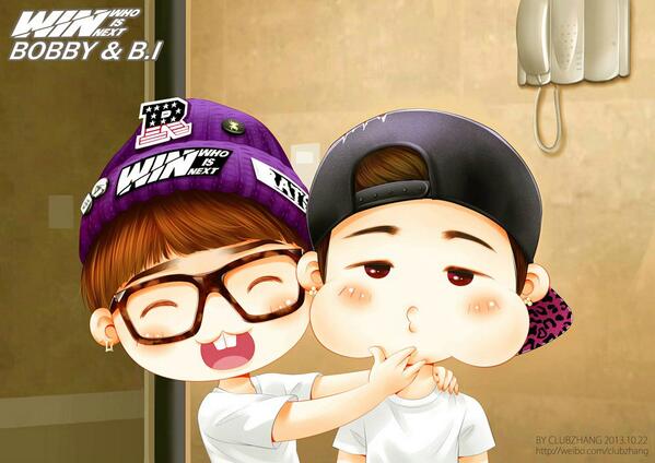 ClubZhang's tweet photo. To Bobby &amp; B.I! ~*:･ﾟ✧ By ClubZhang ●ω●3
@BobbyUpdates @RapperBobby #fanart #Bobby #바비 #YGBobby #BI #김지원 #김한빈 #win http://t.co/WYeNj2b7GI