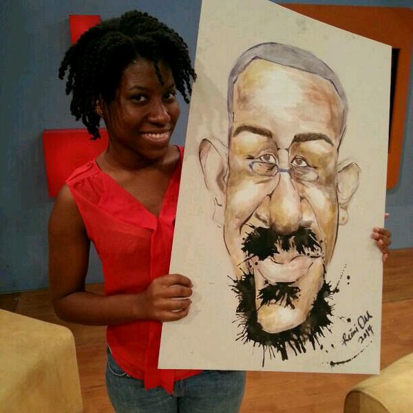 krissi_noelle's tweet image. guys look at it! Lol, my sister's caricature of neville on smile jamaica this morn (: