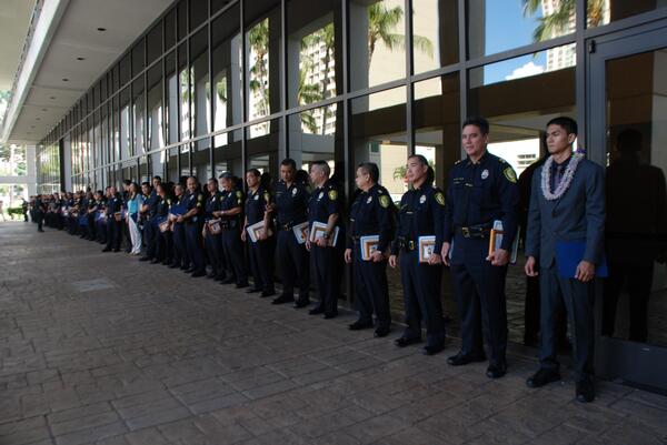 honolulupolice's tweet photo. Congratulations to our HPD officers who were recognized in a promotion ceremony today. http://t.co/8CvxRnB92Q http://t.co/S6amev47Ka