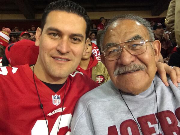 mtorres_tweet's tweet photo. 2 generations of 49er faithful at the last candelstick game. hoping to be #FlyVIP when seattle loses w/ @Flywheel_SF http://t.co/D8aR70AXi1