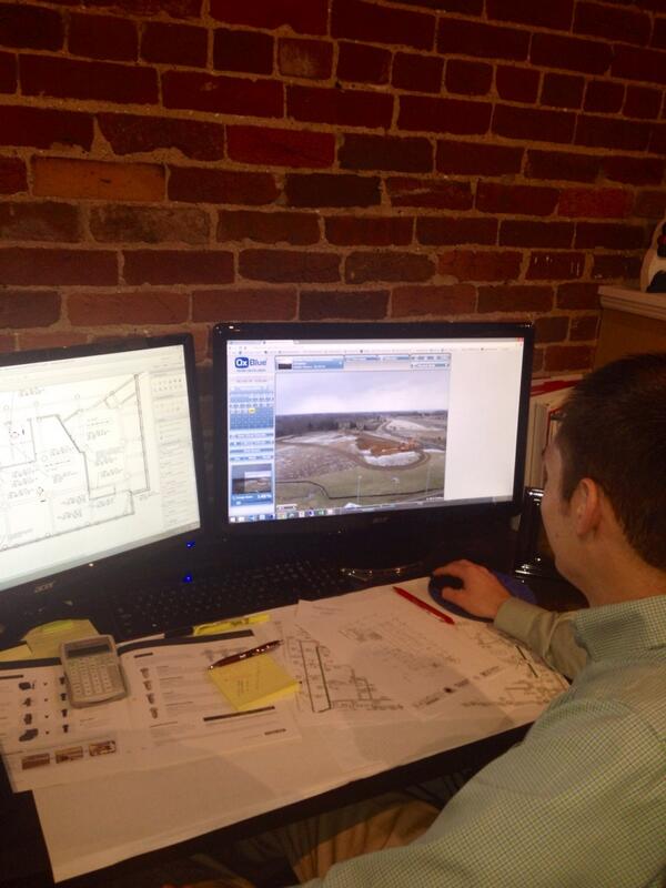 ICONEngineer's tweet photo. Shane observing a live feed,  on site camera for the new Hardin County Government http://t.co/8PAGfL4rE2