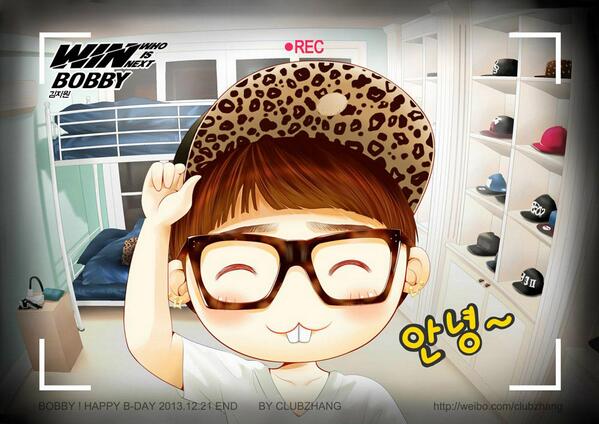 ClubZhang's tweet photo. To Bobby!2013.12.21  바비야 생일축하~*:��ﾟ✧ By ClubZhang @BobbyUpdates @RapperBobby #fanart #Bobby #바비 #YGBobby #김지원 #win http://t.co/q6AFOF8tz9