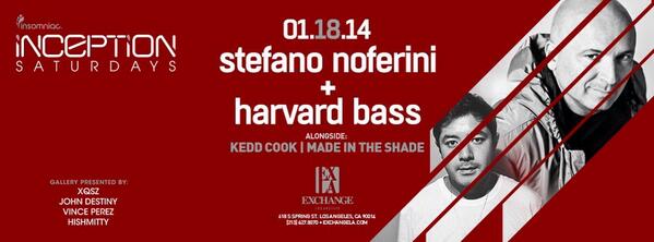 DJXQSZ's tweet photo. That #realshithouse music this #saturday at #exchangela  I'm on from 10-11p. #deephouse #positivevibes #Inception http://t.co/MJnxMEbL7l