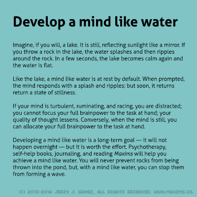 MaximsTheBook's tweet photo. DEVELOP A MIND LIKE WATER. It feels good to be at peace!! http://t.co/88mUxDjXBS