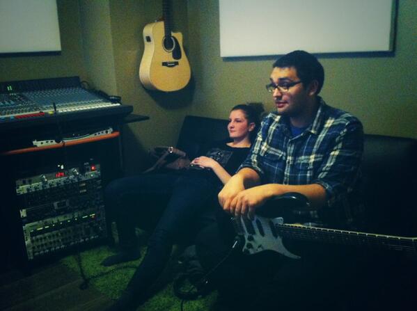 Aaron Crowe and Danielle Deighton layin' down some country rock today! Sounding really tight!!!