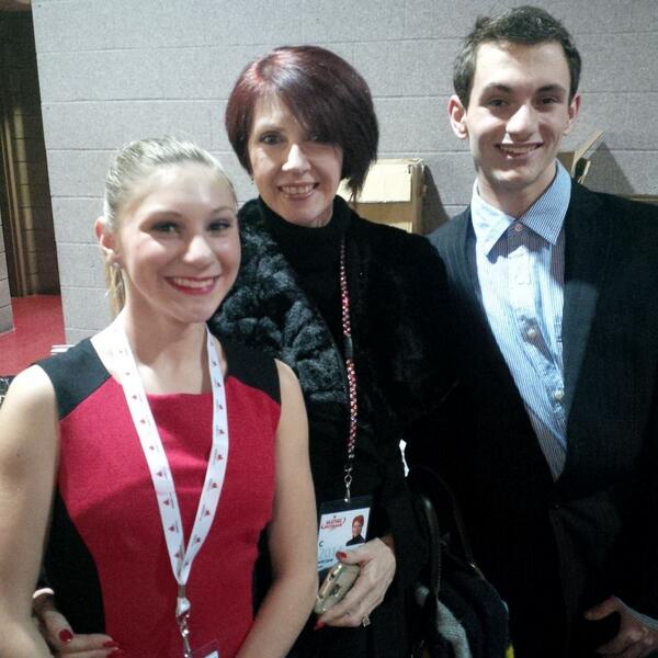 riedell_ice's tweet photo. Proud smiles from dance partners Megan Koenig-Croft & Jake Richardson w/ coach @cjlanecoach! Skate on! #CTNSC14 http://t.co/vB8X2DzTXV