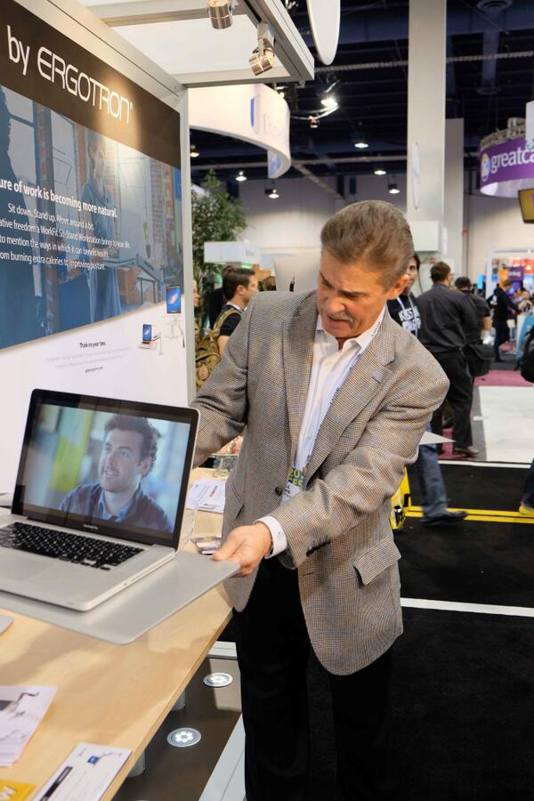 dhsummit's tweet photo. Intriguing talk with Bill Ennis, @Ergotron and @timreha last week at @CES2014 #DHCES! http://t.co/JUE24lG2iF
