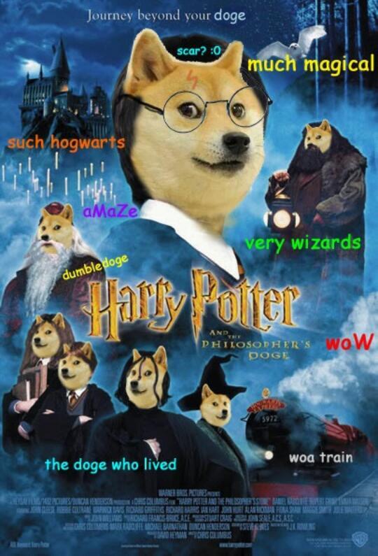 Wow
      So harry
  Much potter
            Very wizard
     The doge who lived
