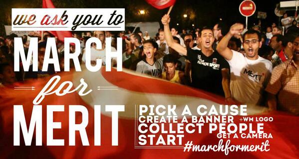 WorldMeritOrg's tweet photo. For this month's event, we ask our members to #MarchForMerit. For what cause would you march?! http://t.co/lzYueHlPOk