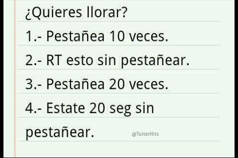 TuiterHits's tweet photo. Te hago llorar si lees esto. http://t.co/zG1solMOmA