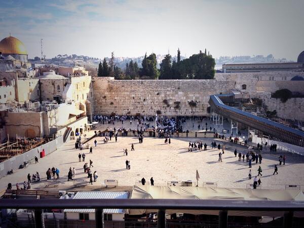 Overlooking the western wall