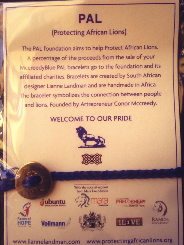 Proud to announce I am a ambassador for this great charity <a href="/PROTECTLIONS/">P.A.L</a> what a great cause. Thanks <a href="/_Twiggy__/">Stefan Terblanche</a>