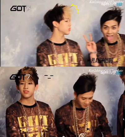 JJacksonG7's tweet photo. แบมปิ๊ เบะหน้าทำไม 55555555 (cr.Got7 Got Couples)  #GOT7 #GirlsGirlsGirls http://t.co/wspNTjZMJb