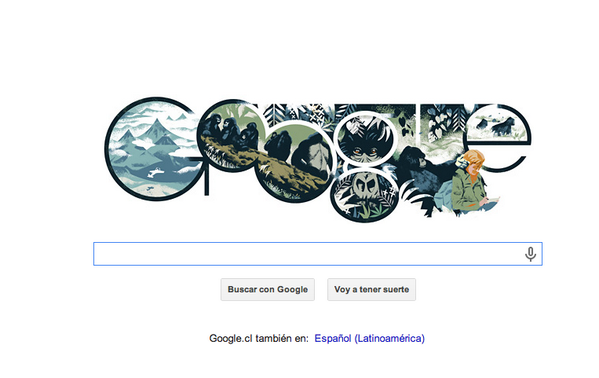 PublimetroChile's tweet photo. GALERIA: Google dedica su doodle Dian Fossey: Famosa zoóloga estadounidense http://t.co/UYT0bVmL1T http://t.co/NgfrWBotu8
