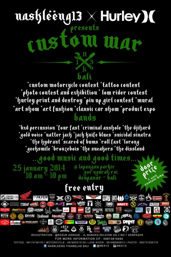Selamat malam naskleeng! Get ready for #nk13customwar 25 januari 2014, seminggu lagi! Lesgooo