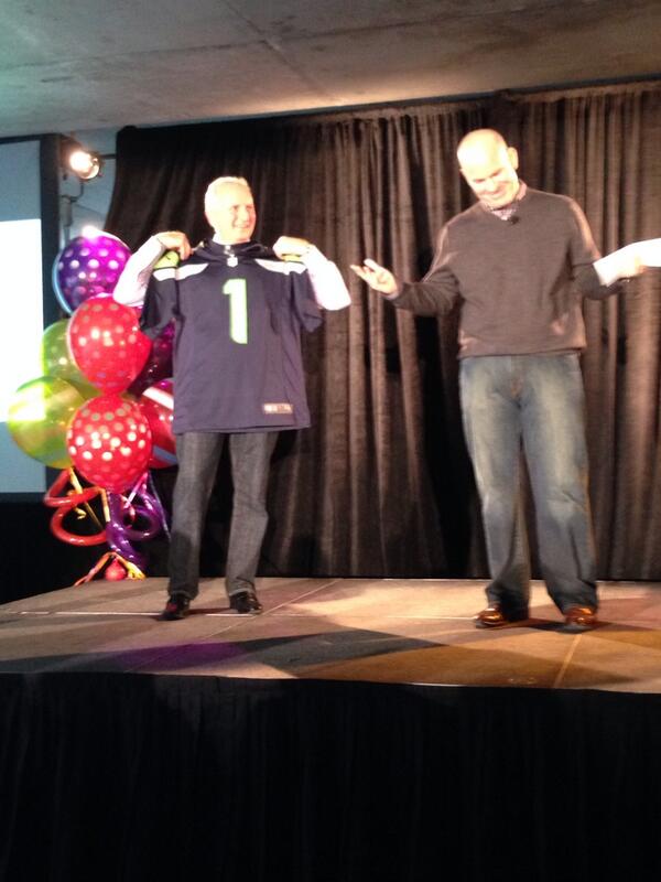 sgrocott's tweet image. Thanks Howard Elias for helping to Kickoff a great 2014 at #EMCIsilon; go #seahawks!!