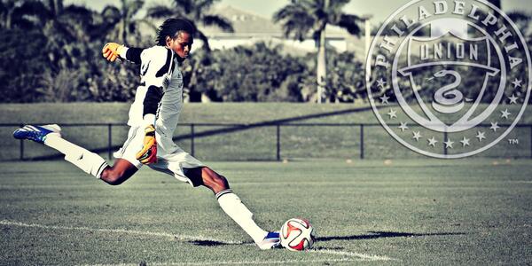 MLS's tweet image. With the first pick of the 2014 MLS #SuperDraft @PhilaUnion select goalkeeper Andre Blake: soc.cr/sEoaE