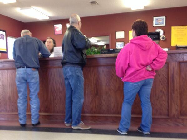 MK_Runyan's tweet photo. The crushing mundanity of the DMV. http://t.co/8SWR1DfO8N