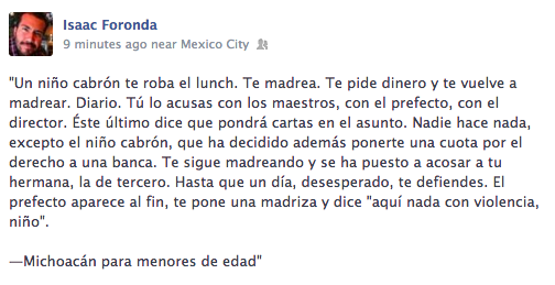 Yosoyeldiablo's tweet photo. Interesante y sencilla metáfora sobre lo que ocurre en #Michoacán por parte de mi amigo Isaac. #Templarios http://t.co/5ZudQMQdC3