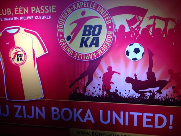Willy_Segers's tweet photo. nieuwe fusieclub BoKa United uit Dilbeek is een feit! Fusie FC Kapelle Sport en Bodegem Sport. Alle succes http://t.co/J9LXRfyOLw