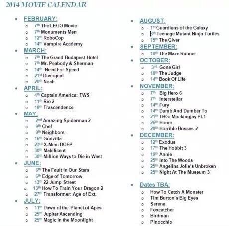 life_hackss's tweet photo. 2014 movie calendar http://t.co/hmwMnsNsIe