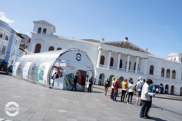 #MovilidadQ Conoce todo sobre el <a href="/MetrodeQuito/">Metro de Quito</a>, hasta el 21 de enero en la Expometro ubicada en la Plaza del Teatro.