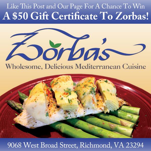 hanoverlife's tweet photo. We are giving away a $50 gift certificate to Zorbas over on our Facebook page. Check it out! https://t.co/gJadlSqAym http://t.co/XBQeOsRYmD