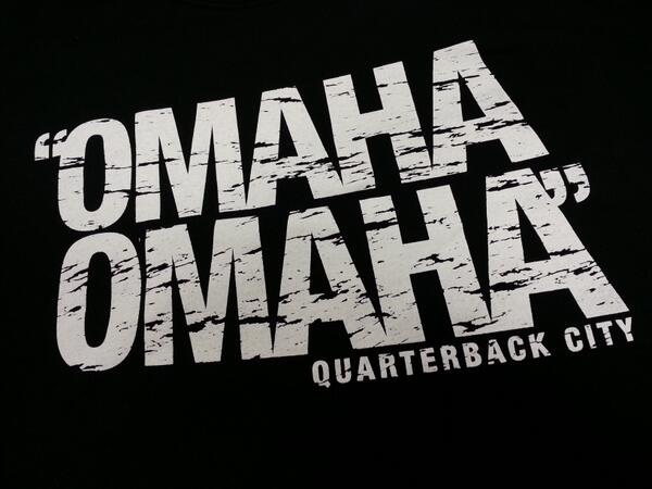 Get the #OmahaOmaha Quarterback City shirt from <a href="/VisitOmaha/">Visit Omaha</a> #Omaha #Nebraska #PeytonManning #cadence <a href="/OmahaChamber/">Omaha Chamber</a>