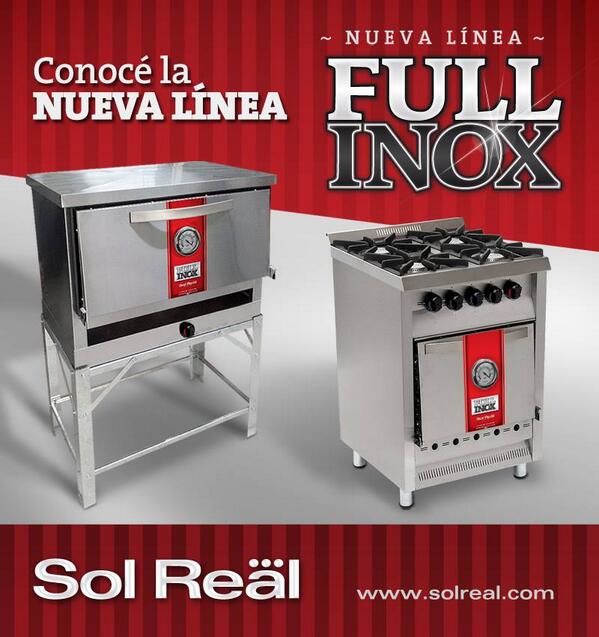 Solrealarg's tweet photo. Conocé la Nueva Linea Full Inox!
Horno 6 Pizzas Full Inox - Cocina Mini 4 Hornallas.  
Acero esmerilado calidad 430. http://t.co/GdtytThn5z