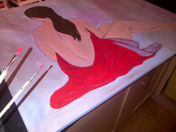 CoutureCartoon's tweet photo. Almost completed mums canvas birthday pressie http://t.co/4jLFF0asel