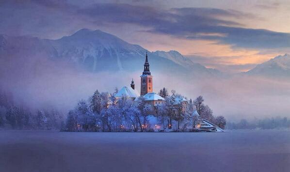 Mystical Winter morning at Bled by D.Brisk