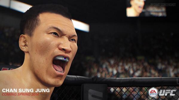 EASPORTSUFC's tweet photo. The @KoreanZombieMMA, fired up for #EASPORTSUFC. Click here for @ForrestGriffin : http://t.co/xHGbRUaI21 http://t.co/V0blp7wREy