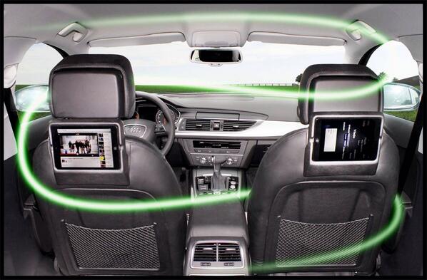 CARlectra's tweet photo. @CARlectra volledige integratie van de IPad mini in de auto. Maatwerk consoles in leder http://t.co/o39NpjpIzK