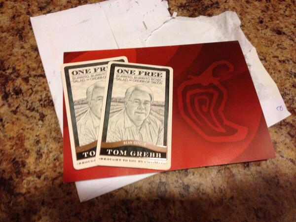 Schubect's tweet photo. Thanks for the hookup @ChipotleTweets   Customer service at its finest. http://t.co/VtiQr3Ymu2