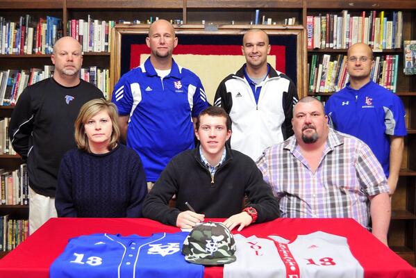 Lincoln County High School's Zack Malone signed today to play baseball of Volunteer State Community College.