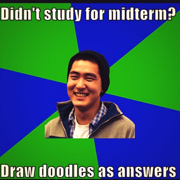Moneyball0318's tweet image. Everyone be like #100formidterm #didntstudy #LikeABoss #midterms