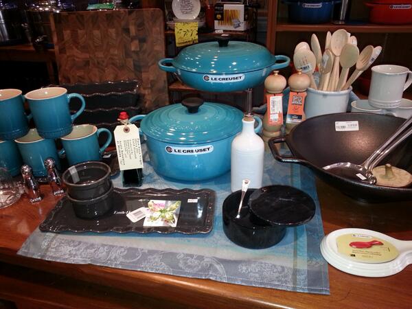 stirkitchen's tweet photo. Can't get to the Caribbean? Consider a piece of this beautiful Caribbean Blue cast iron cookware from Le Creuset. http://t.co/DlPr6nRdlb