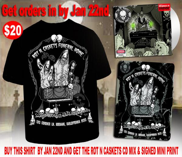 toxictoonspigor's tweet photo. 6 days left to get rot n caskets merch
http://t.co/iZkxTYvi3E http://t.co/GbKzPgIKtR
