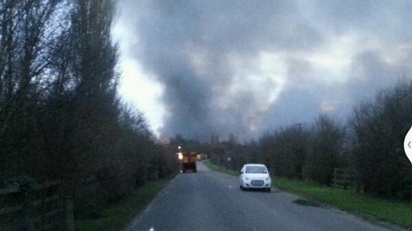 Julesradio's tweet image. The scene now at #Sherburn #tyrefire #tyrefire More @bbcyork breakfast now.