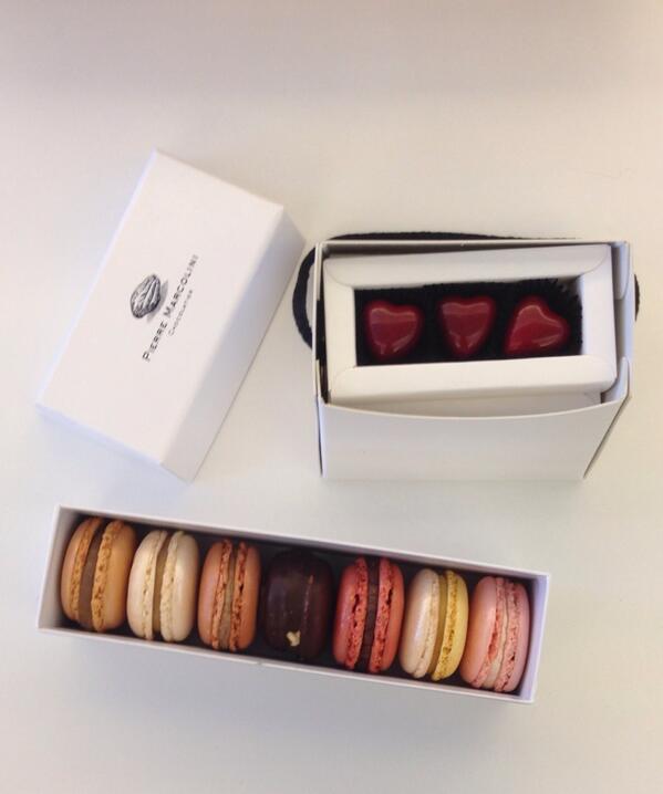 BritishVogue's tweet photo. Sweet morning treats from Pierre Marcolini http://t.co/dWevv0hAIZ