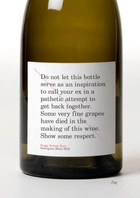 Some very fine grapes have died in the making of this wine. Show some respect!!! http://t.co/0zWOOAk