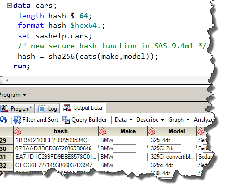 cjdinger's tweet photo. New secure hash function in SAS 9.4m1: SHA256. http://t.co/sWwbChgzT3 #sastip #sas94 http://t.co/0ySHRDae3a