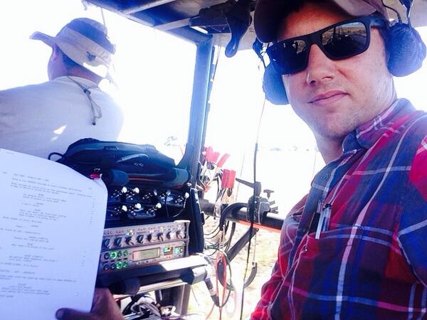 set_sound's tweet photo. Posing on the tracking vehicle a day of car dialogue http://t.co/Oyf2u9cQYl