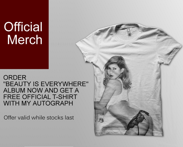 OFFICIAL_NESYA's tweet photo. Get a free Official Tee with my autograph when you purchase "Beauty Is Everywhere" album on Amazon. http://t.co/KLZUo1YdSC
