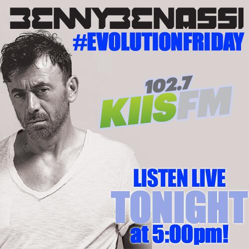 1027KIISFM's tweet photo. Tune in TONIGHT at 5p! @BennyBenassi will be guest mixing for #EvolutionFriday! http://t.co/HEdBq4pZgz http://t.co/n2kBIq8OUS