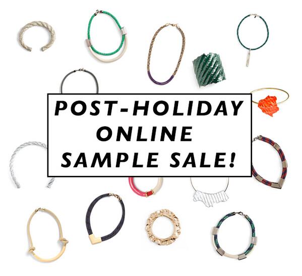 Put away the post-holiday blues!  We're having an online sample sale w/ everything under $100 jaclynmayer.com/samplesale/