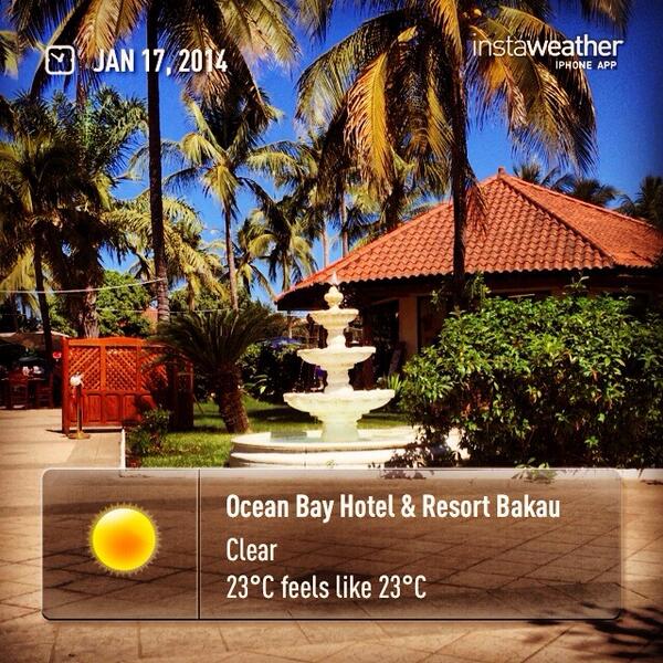 OceanBayHotel's tweet photo. This weather is absolutely fantastic!! #RedCrocLounge #RedHotel #redcroc #gambia #west #Africa #smilingcoast http://t.co/uo7ToRwtkr