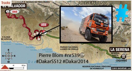 Pierre Blom #nr539 reaches WP6 #DakarSS12 

#Dakar2014