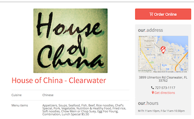 GotFedIn's tweet photo. Gotfed.in welcomes House of China #Clearwater FL. Order Online:  http://t.co/BkC4qfy1Lf  #TampaBay http://t.co/PdpydNQxb4