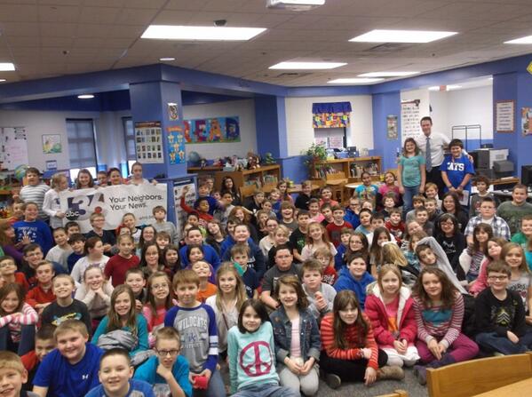 mapletonlmc's tweet image. Fourth graders had a great visit from @JMyersWeather to learn about weather.  Thanks for visiting!    @MCSisBest